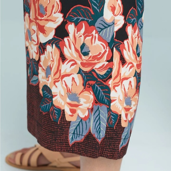 Anthropologie Black Blake Floral Print Trousers size Medium - Picture 11 of 16